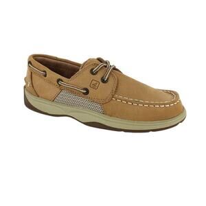 Sperry Top Sider Boys Intrepid Honey Leather & Mesh Boat Shoe Size 6 NEW IN BOX